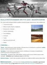 Táborhelyszínek Balatonszemes Hunyadi edzőtábor
